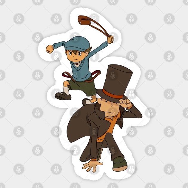 Let's Get Solving // Professor Layton Sticker by amandawagner